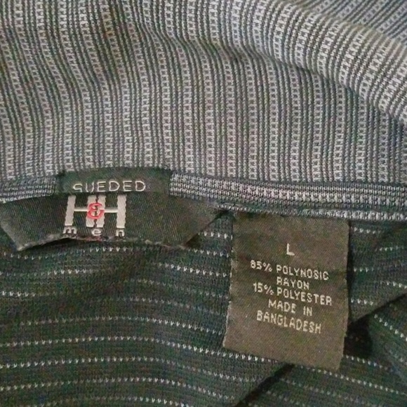 H&H sueded men's black and gray striped shirt - Picture 8 of 8